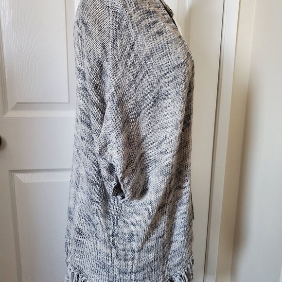 Joie Gray Maryl Fringe Cardigan Sweater Women's Size Small - Picture 2 of 4